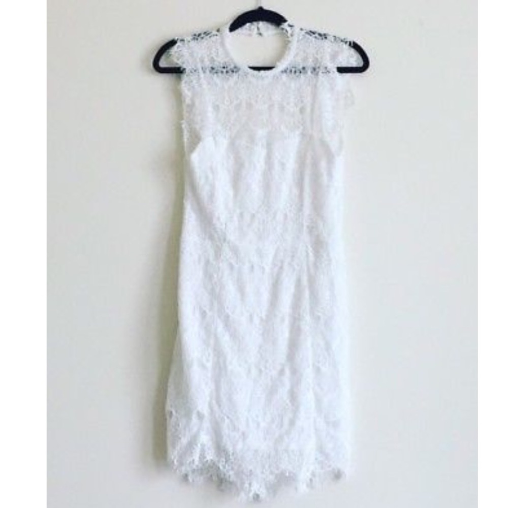 NEW Free People Daydream White Lace Bodycon Dress - Picture 3 of 8